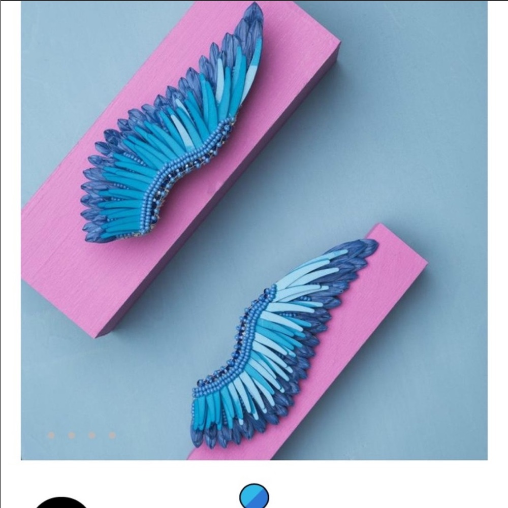 Mignonne Gavigan feather earrings BNWT in box
